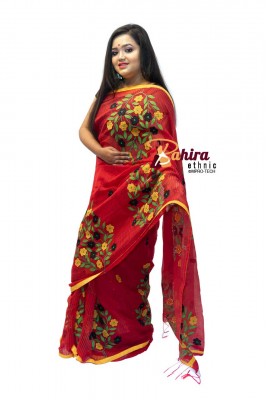 Beautiful Noel saree with applique work with bp NOS001