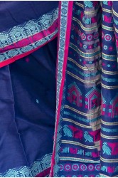 Best Khadi cotton saree Ashami work with blouse Piece KCS008