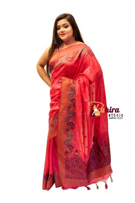 Best Bangalore silk saree Minakari work With BP BSS005
